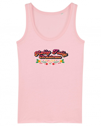 Holly Fully Christmas Cotton Pink