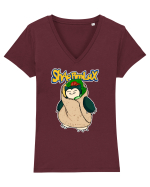 Shaormlax Tricou mânecă scurtă guler V Damă Evoker