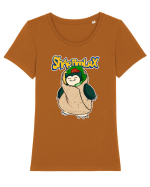 Shaormlax Tricou mânecă scurtă guler larg fitted Damă Expresser