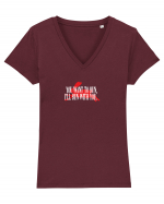 You want to run, I'll run with you Tricou mânecă scurtă guler V Damă Evoker