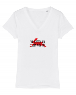 You want to run, I'll run with you Tricou mânecă scurtă guler V Damă Evoker