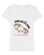 Sarcasticorn Tricou mânecă scurtă guler V Damă Evoker
