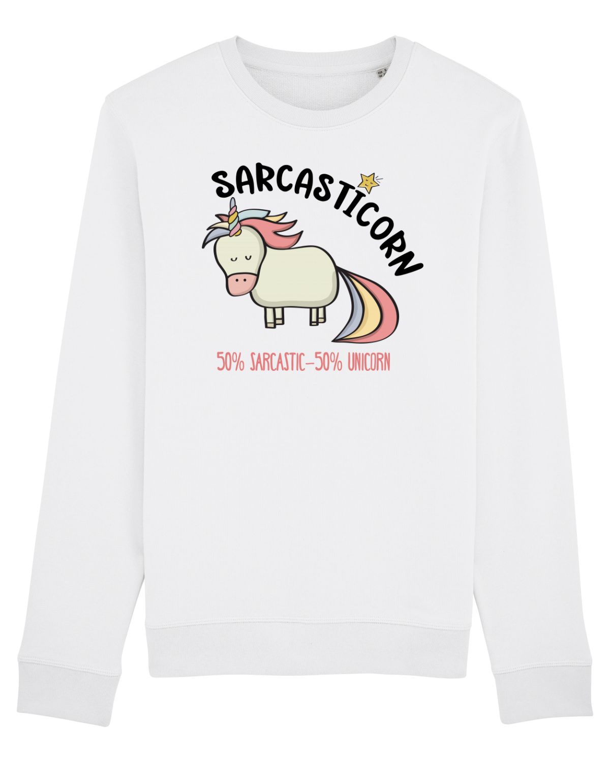 Bluză mânecă lungă Unisex Rise White