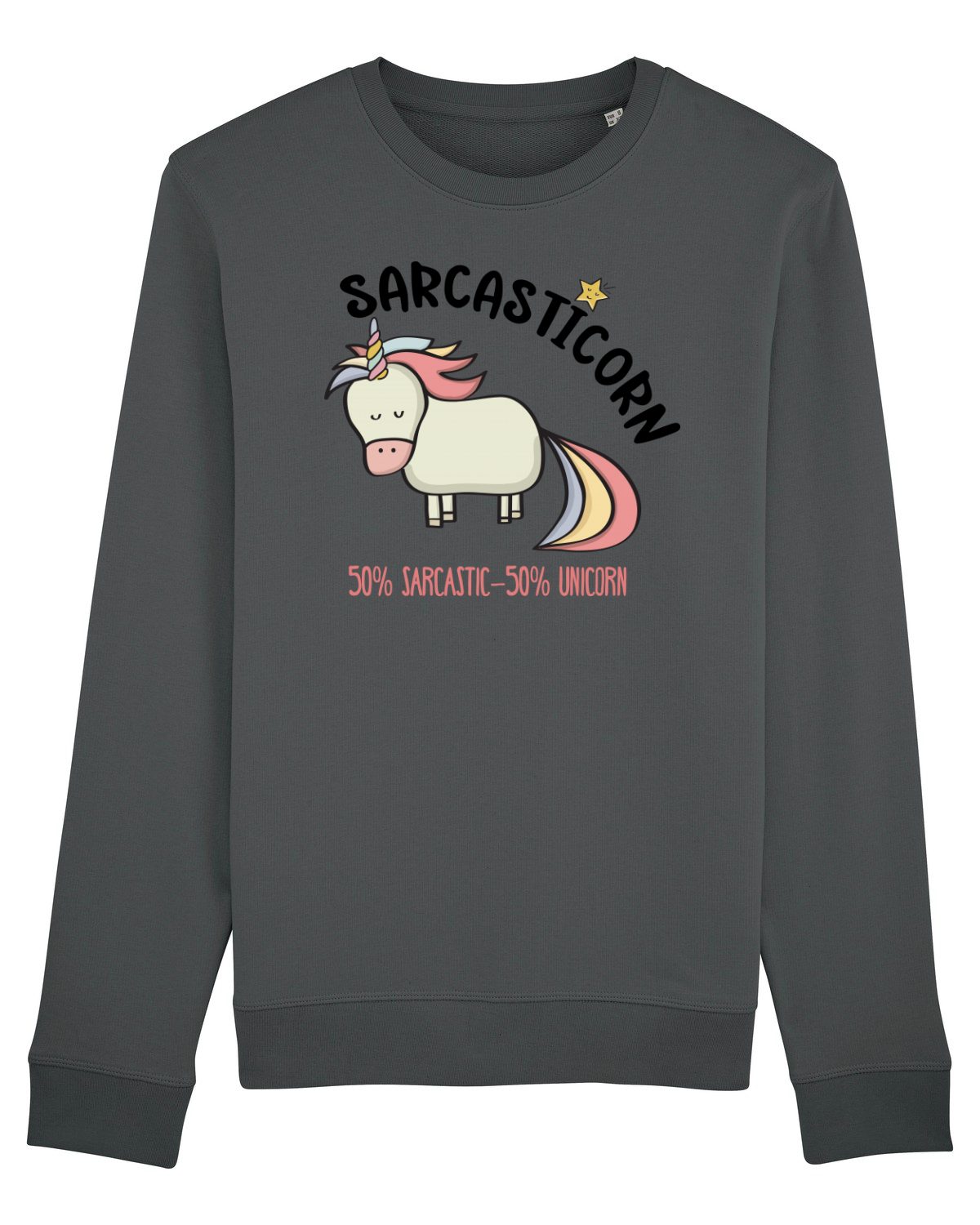 Bluză mânecă lungă Unisex Rise Anthracite