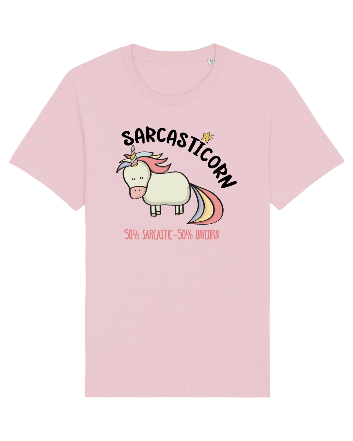 Tricou mânecă scurtă Unisex Rocker Cotton Pink