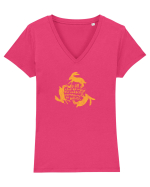 We all have to meet our match sometimes or other. Tricou mânecă scurtă guler V Damă Evoker