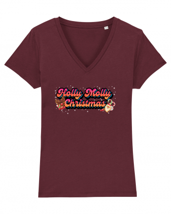 Holly Molly Christmas Burgundy