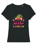 Nerdy Goblin Tricou mânecă scurtă guler larg fitted Damă Expresser