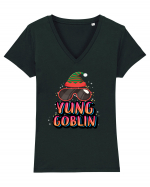 Yung Goblin Tricou mânecă scurtă guler V Damă Evoker