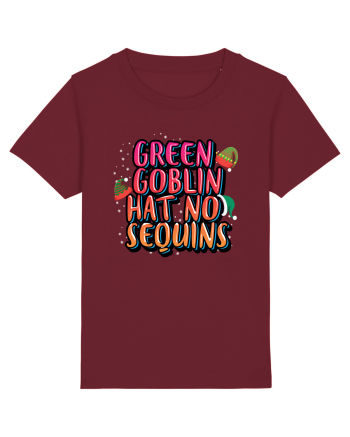 Green Goblin Hat No Sequins Burgundy