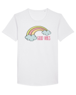 Curcubeu Tricou mânecă scurtă guler larg Bărbat Skater