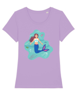 Sirena Tricou mânecă scurtă guler larg fitted Damă Expresser