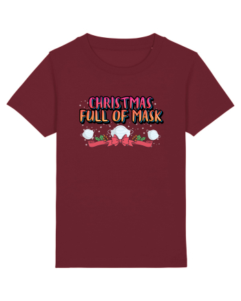 Christmas Full Of Mask Burgundy