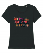 It's Christmas Time Tricou mânecă scurtă guler larg fitted Damă Expresser