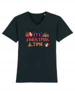 It's Christmas Time Tricou mânecă scurtă guler V Bărbat Presenter