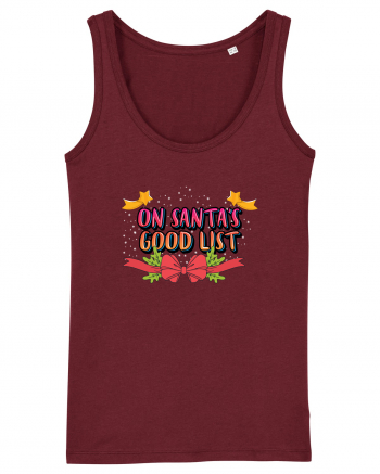 On Santa's Good List Burgundy
