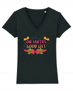 On Santa's Good List Tricou mânecă scurtă guler V Damă Evoker