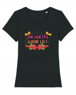 On Santa's Good List Tricou mânecă scurtă guler larg fitted Damă Expresser