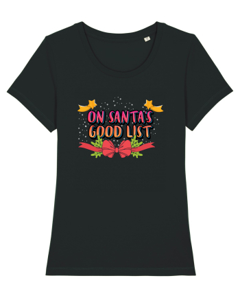 On Santa's Good List Black