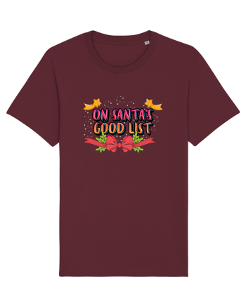 On Santa's Good List Burgundy