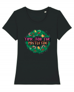 Time For The Mistletoe Tricou mânecă scurtă guler larg fitted Damă Expresser