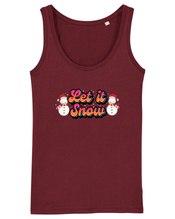 Let It Snow Burgundy