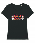 Let It Snow Tricou mânecă scurtă guler larg fitted Damă Expresser