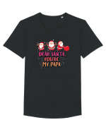 Dear Santa, You're My Papa Tricou mânecă scurtă guler larg Bărbat Skater