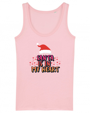 Santa Is In My Heart Cotton Pink