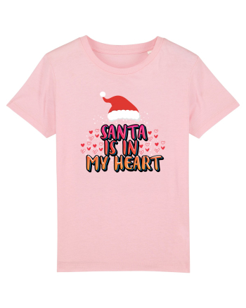 Santa Is In My Heart Cotton Pink