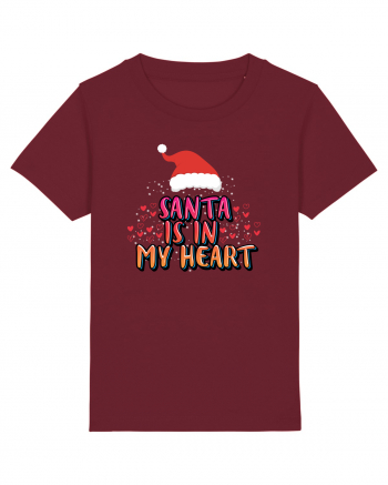 Santa Is In My Heart Burgundy