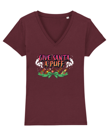 Give Santa A Puff Burgundy