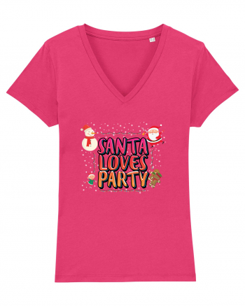 Santa Loves Party Raspberry
