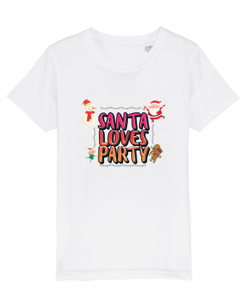 Santa Loves Party White
