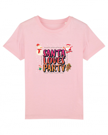 Santa Loves Party Cotton Pink