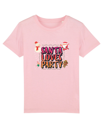 Santa Loves Party Cotton Pink