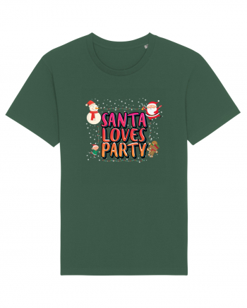 Santa Loves Party Bottle Green