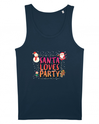 Santa Loves Party Navy