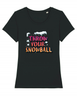 Throw Your Snowball Tricou mânecă scurtă guler larg fitted Damă Expresser