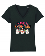 Have A Snowman Tricou mânecă scurtă guler V Damă Evoker