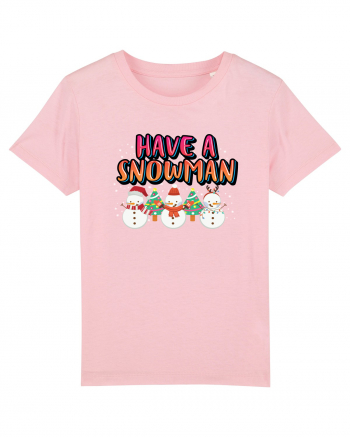 Have A Snowman Cotton Pink