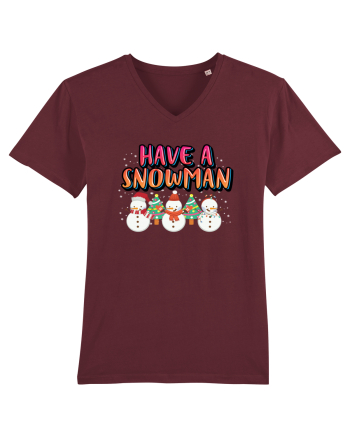 Have A Snowman Burgundy