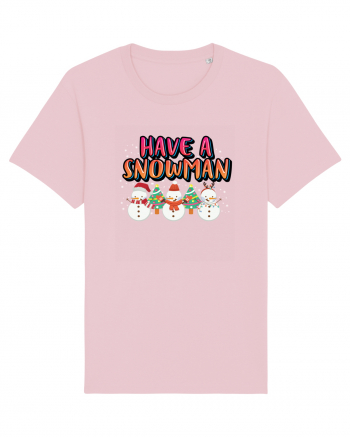 Have A Snowman Cotton Pink