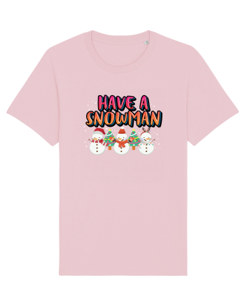 Have A Snowman Cotton Pink