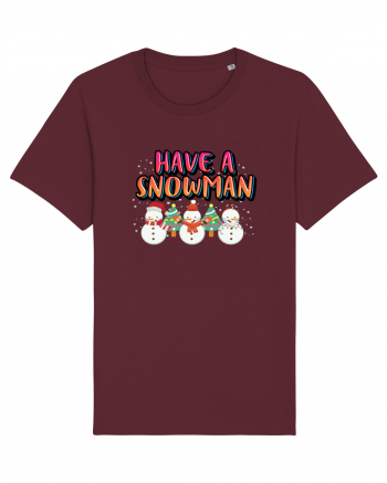 Have A Snowman Burgundy