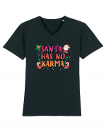 Santa Has No Karma Tricou mânecă scurtă guler V Bărbat Presenter