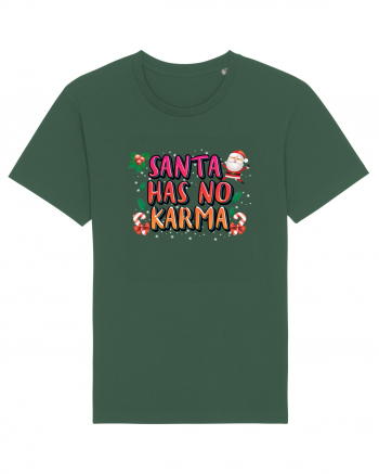 Santa Has No Karma Bottle Green