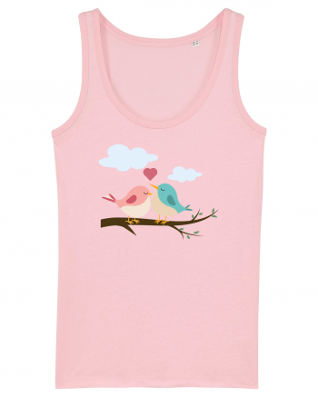 Doua păsărele Cotton Pink