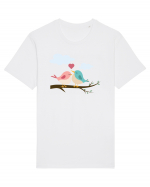 Doua păsărele Tricou mânecă scurtă Unisex Rocker