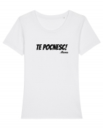 Mama quotes Tricou mânecă scurtă guler larg fitted Damă Expresser